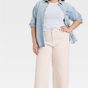 Universal Thread Cream Wide Leg Jeans